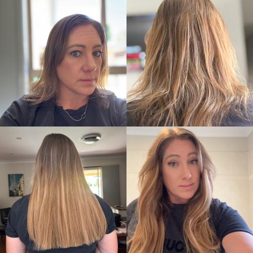 Customer wearing Muse extensions