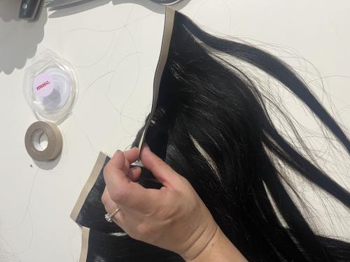 Customer wearing Muse extensions