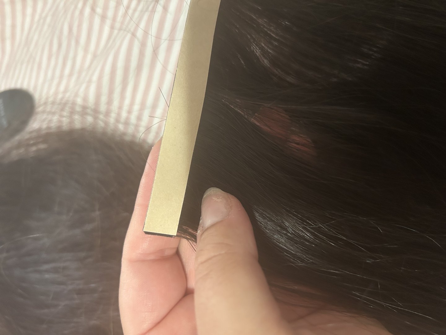 Customer wearing Muse extensions