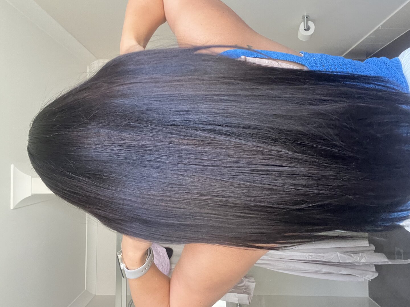 Customer wearing Muse extensions