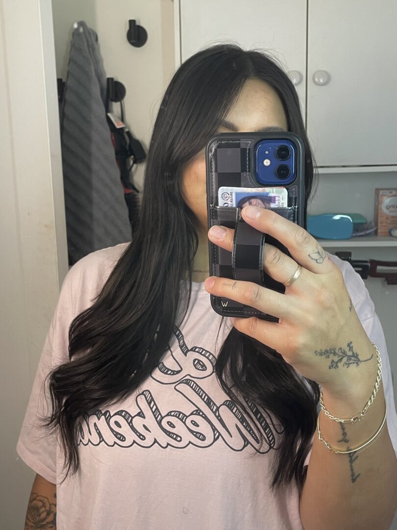 Customer wearing Muse extensions