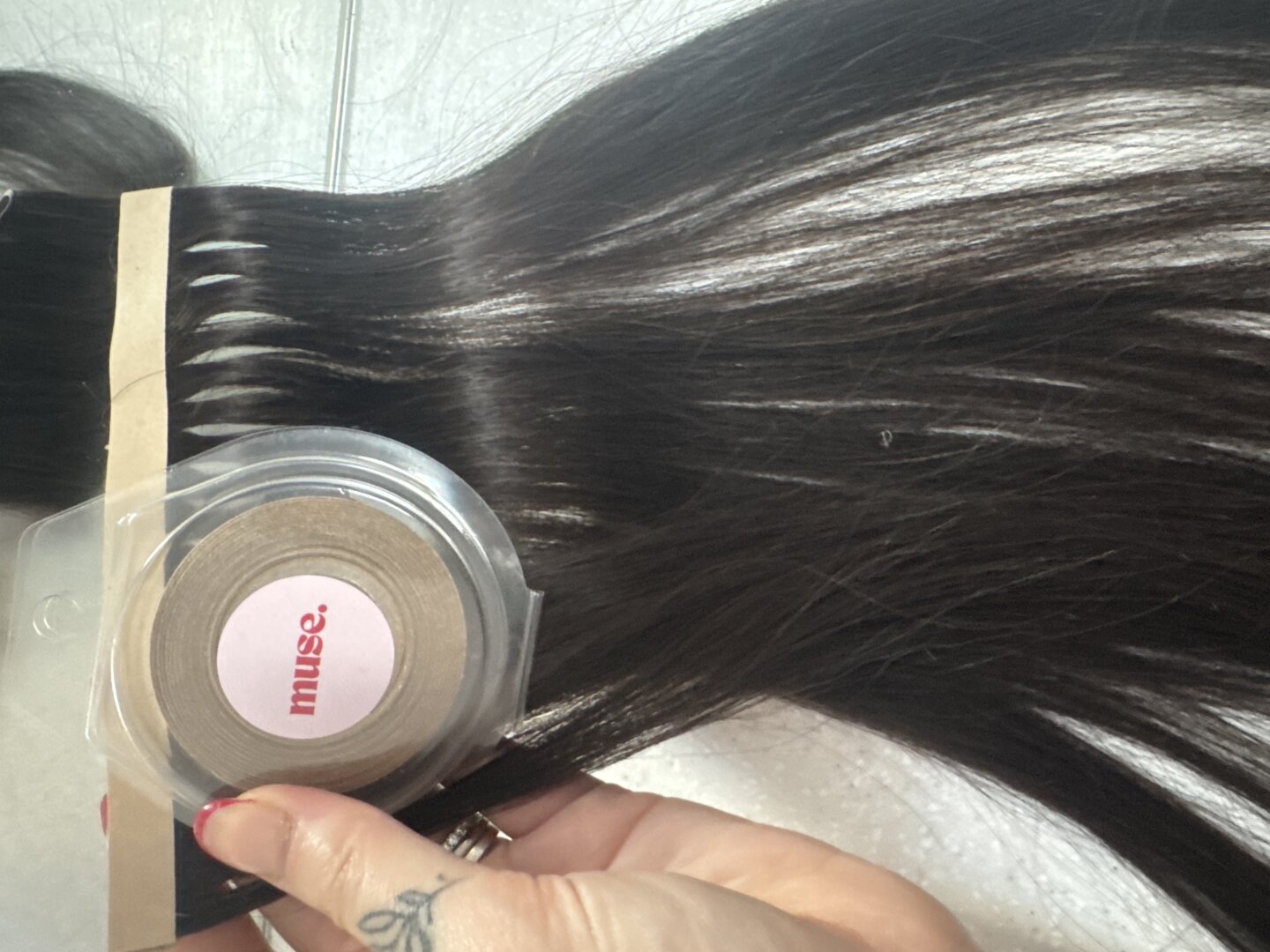 Customer wearing Muse extensions