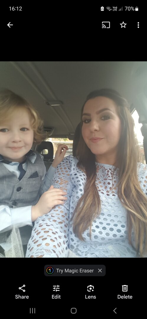 Customer wearing Muse extensions