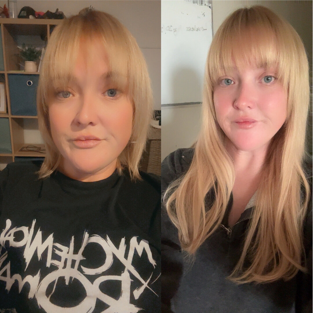 Customer wearing Muse extensions