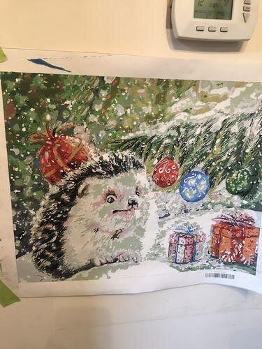 ArtVibe™ Peinture DIY par numéros - Hérisson mignon (16"x20" / 40x50cm)