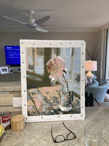 Bring a Touch of Delicate Beauty to Your Home with ArtVibe™ DIY Painting By Numbers - Flower In A Bottle (16"x20" / 40x50cm), a Relaxing and Intricate Art Experience