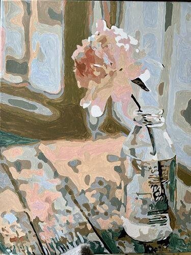 Bring a Touch of Delicate Beauty to Your Home with ArtVibe™ DIY Painting By Numbers - Flower In A Bottle (16"x20" / 40x50cm), a Relaxing and Intricate Art Experience