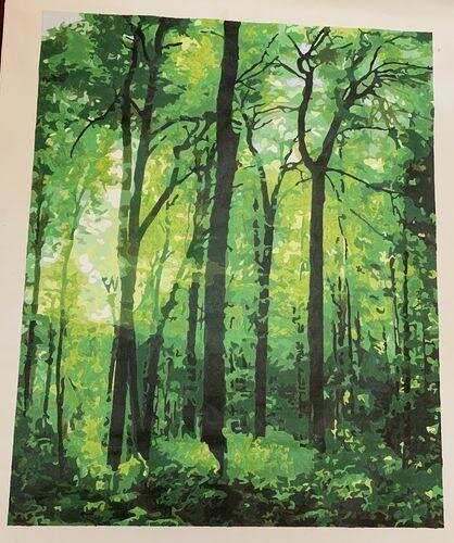 ArtVibe™ DIY Painting By Numbers -Green Trees (16"x20" / 40x50cm)