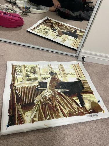 ArtVibe™ DIY Painting By Numbers - Elegant Piano Woman (16"x20" / 40x50cm)