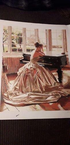 ArtVibe™ DIY Painting By Numbers - Elegant Piano Woman (16"x20" / 40x50cm)