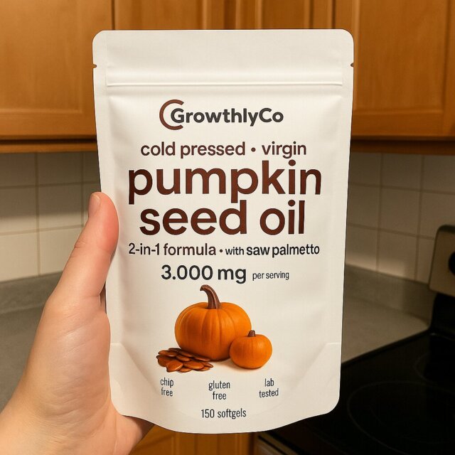 GrowthlyCo Pumpkin Seed Oil Softgels image Pumpkin Seed Oil Softgels
