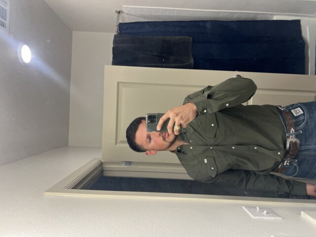 CORE - Men's Olive Green Short Sleeve Snap Shirt