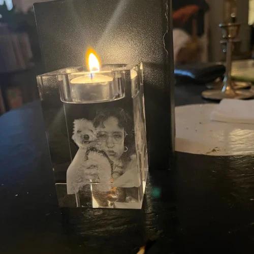 Photo crystal | Personal candle holder