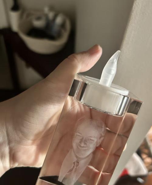 Photo crystal | Personal candle holder