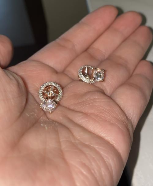 Diamond stud earrings with shop removable halo