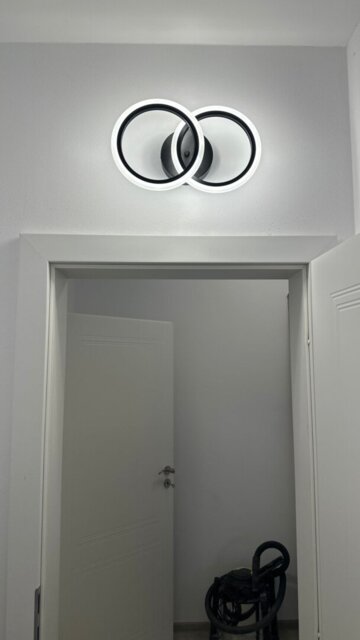 LED CHANDIER s dálkovým ovládáním Betty, 28W, 2 kruhy, studené/horké/neutrální světlo, nestabilní, černé