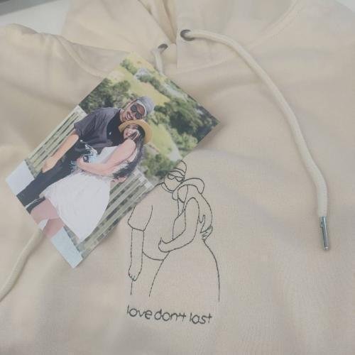 50% OFF🔥PERSONALIZED PHOTO LINE DRAWING HOODIE💕SWEATSHIRT
