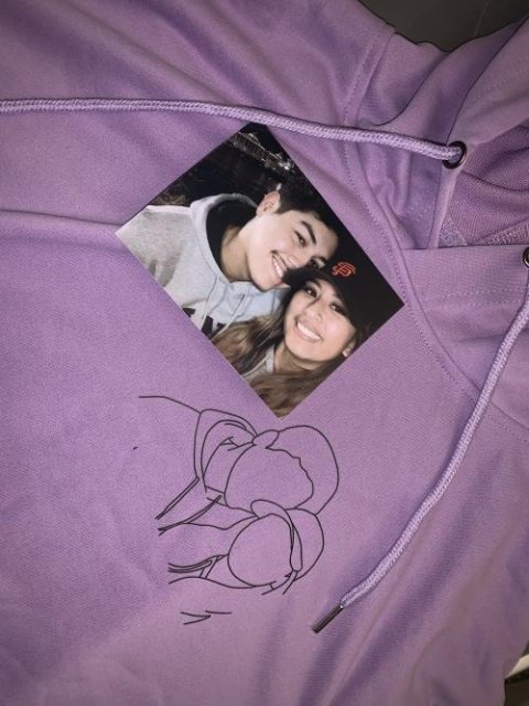 50% OFF🔥PERSONALIZED PHOTO LINE DRAWING HOODIE💕SWEATSHIRT
