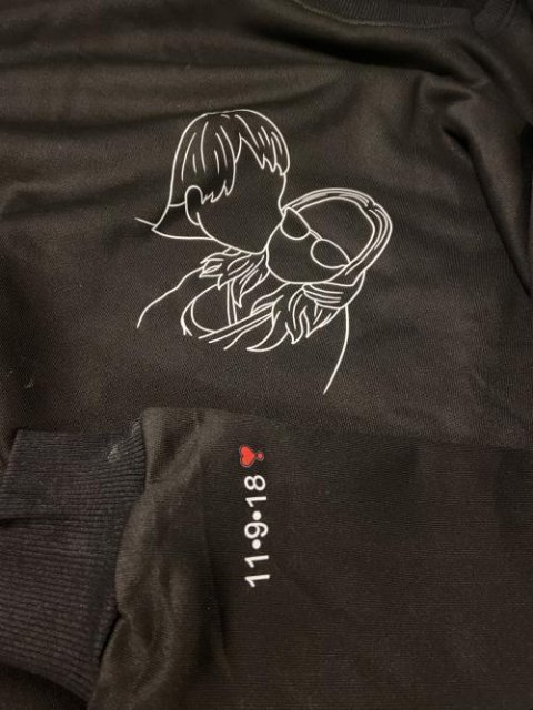 50% OFF🔥PERSONALIZED PHOTO LINE DRAWING HOODIE💕SWEATSHIRT