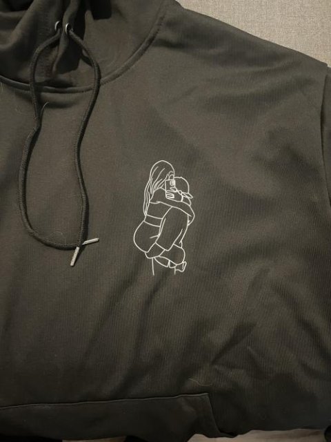 50% OFF🔥PERSONALIZED PHOTO LINE DRAWING HOODIE💕SWEATSHIRT