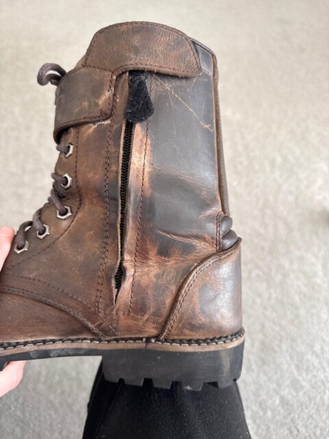 Pilgrim Grande Brown Distressed Waterproof Motorcycle Boots