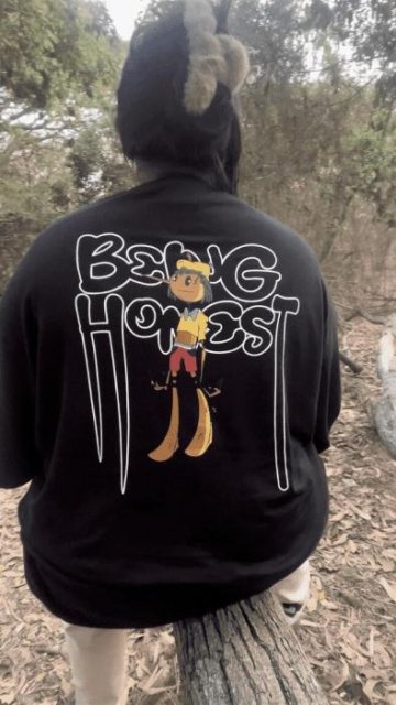 Being Honest (Black) Oversized T-Shirt