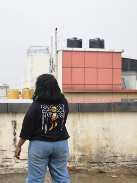 Being Honest (Black) Oversized T-Shirt