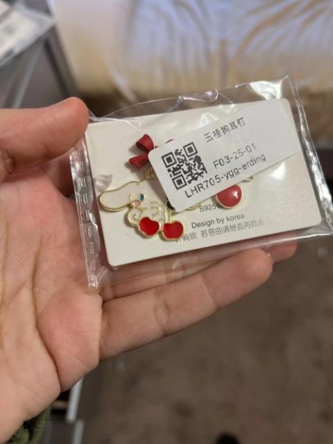 Kawaii Cinnamoroll Silver Earrings