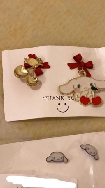 Kawaii Cinnamoroll Silver Earrings