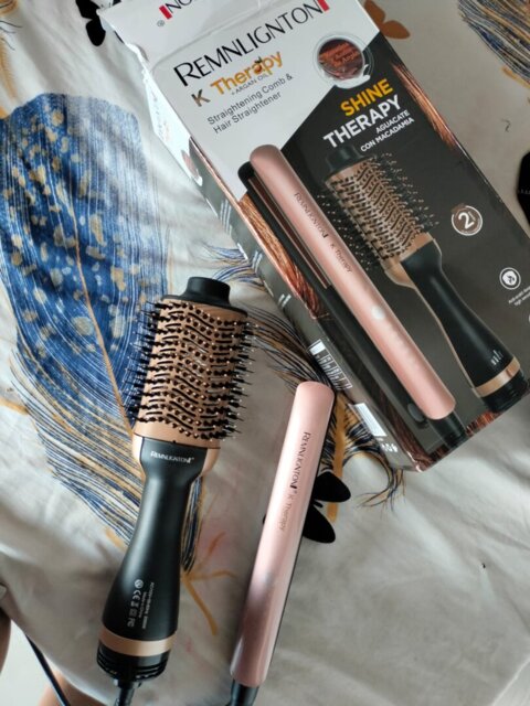 COMBO Cepillo Secador Keratina + Plancha Keratina Therapy $104.000😱