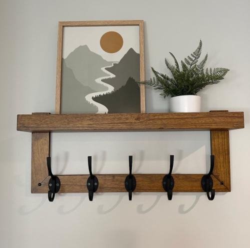 A Moment of Calm: Mountain, River, and Sun Poster