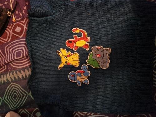 16 Stk. Pokémon Stoff-Patches zum Aufnähen