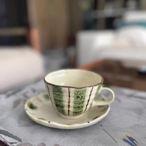 Hatsuichi Rustic Hand-Painted Ceramic Coffee Cup