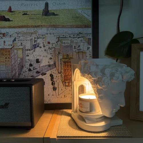 Deisoukoku Giuliano Sculpture Concrete Candle Warmer Lamp