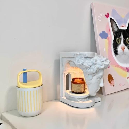 Deisoukoku Giuliano Sculpture Concrete Candle Warmer Lamp