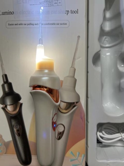 Rayvia Ear Vacuum Cleaner with LED Light and Silicone Tip
