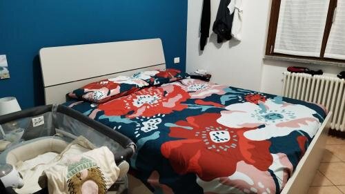 Completo Letto Matrimoniale in Cotone con Stampa Digitale - Fantasia Saturn Poppie Ottanio